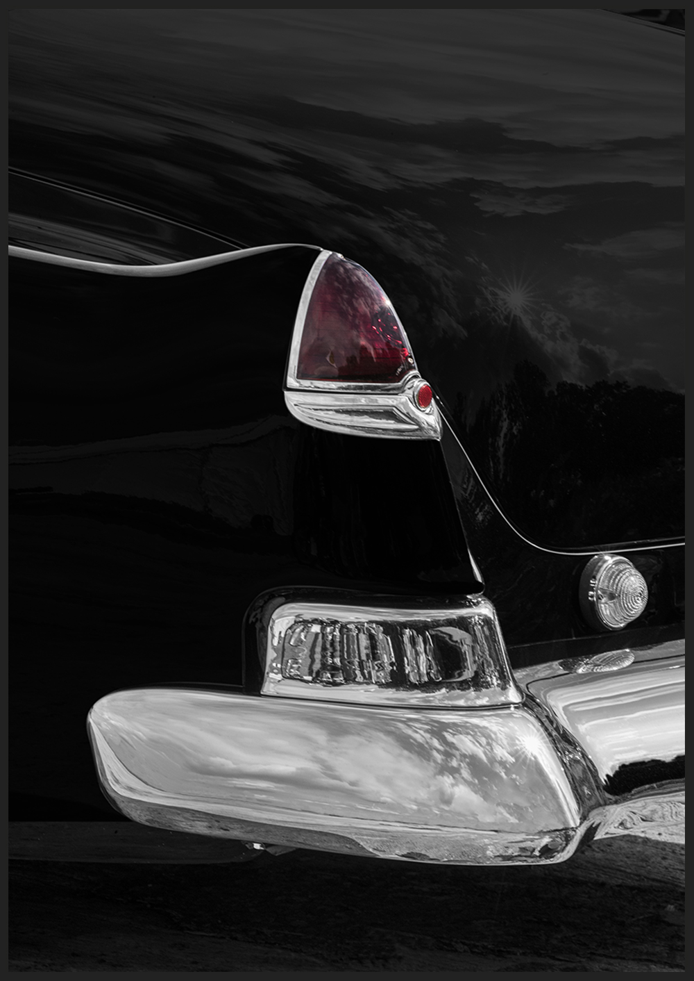 Tavla med Svart Cadillac